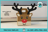 3D Reindeer Treat Box