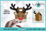 3D Reindeer Treat Box