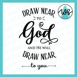 SVG Inspirational Logo, Draw Near to God