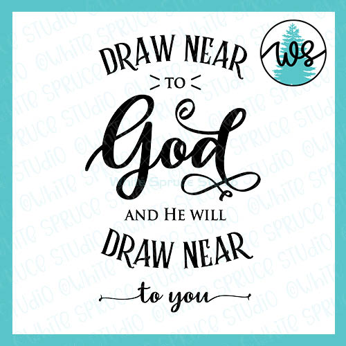 SVG Inspirational Logo, Draw Near to God