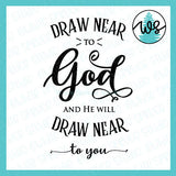 SVG Inspirational Logo, Draw Near to God