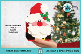 3D Paper Gift Box Santa Treat Bag