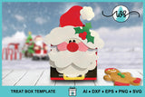 3D Paper Gift Box Santa Treat Bag