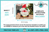 3D Paper Gift Box Santa Treat Bag