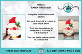 3D Paper Gift Box Santa Treat Bag