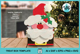 3D Paper Gift Box Santa Treat Bag