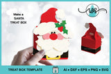 3D Paper Gift Box Santa Treat Bag