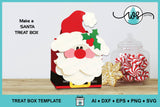 3D Paper Gift Box Santa Treat Bag