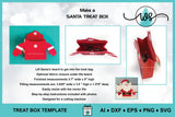 Santa Treat Bag Christmas Gift Holder SVG