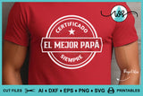 SVG Spanish Dad Certificado el Mejor Papa Siempre