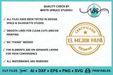 SVG Spanish Dad Certificado el Mejor Papa Siempre