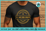 SVG Spanish Dad Certificado el Mejor Papa Siempre