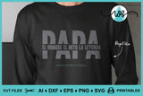 SVG Spanish Dad Papa El Hombre El Mito La Leyenda