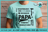 SVG Spanish Dad Papa Subway Word Art