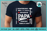 SVG Spanish Dad Papa Subway Word Art
