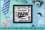 SVG Spanish Dad Papa Subway Word Art