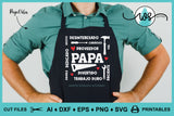 SVG Spanish Dad Papa Subway Word Art