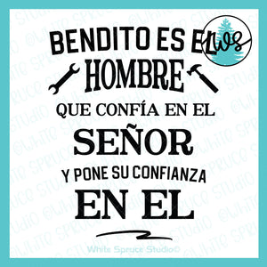 SVG Father's Day Logo Spanish, Bendito Es El Hombre