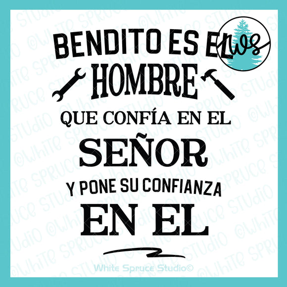 SVG Father's Day Logo Spanish, Bendito Es El Hombre