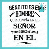 SVG Father's Day Logo Spanish, Bendito Es El Hombre