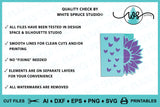Card Template Sunflower & Butterflies Side Edge Card
