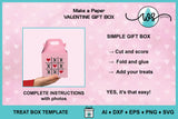 Valentine Gable Gift Treat Box Cut File