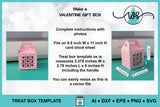 Valentine Gable Gift Treat Box Cut File