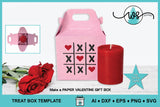 Valentine Gable Gift Treat Box Cut File