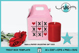 Valentine Gable Gift Treat Box Cut File