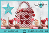 3D Paper Gift Bag Template LOVE Valentine