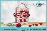 3D Paper Gift Bag Template LOVE Valentine