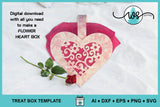 3D Paper Gift Box Template Flower Valentine Heart Box