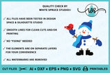 Winter & Christmas Layered Snowman and Bird SVG Cut File