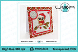 Printable Winter Owl with Holly