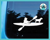 Decal Kayak Woman & Dog