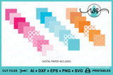 Layered Words Clip Art: Happy Birthday, Love, Smile (SVG PNG Digital Paper)