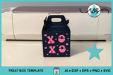 XOXO Valentine Gable Gift Treat Box Cut File