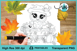 Printable Autumn Owl