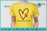 SVG Cat Logo, Love Me Love My Cat