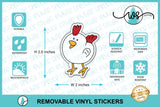 Sticker, Cartoon Chicken
