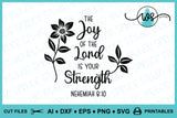SVG Inspirational Logo, The Joy of the Lord is Your Strength
