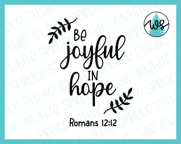 SVG Inspirational Logo, Be Joyful in Hope