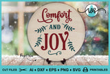 SVG Comfort and Joy, Christmas Logo