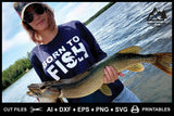 SVG Fishing Logo, Born to Fish