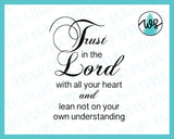 SVG Inspirational Logo, Trust in the Lord