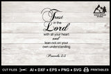 SVG Inspirational Logo, Trust in the Lord