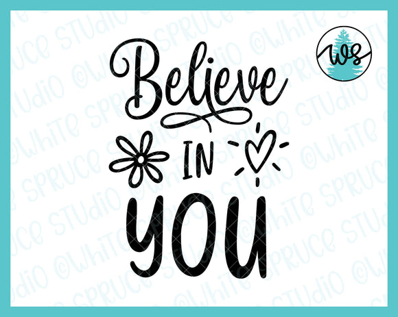 SVG Inspirational Logo, Believe in You