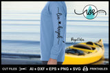 SVG Kayak Logo, Kayak Saying, Live (Heart) Kayak