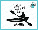 SVG Kayak Logo SVG, Just a Girl and Her Kayak