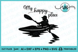 SVG Kayak Logo SVG, My Happy Place